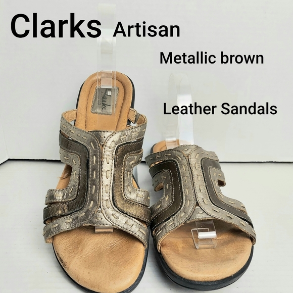 clarks leather sandals